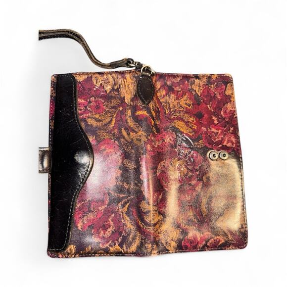 Patricia Nash London Saddle Bag and wallet in  Vintage Floral Brocade print. - Picture 10 of 11